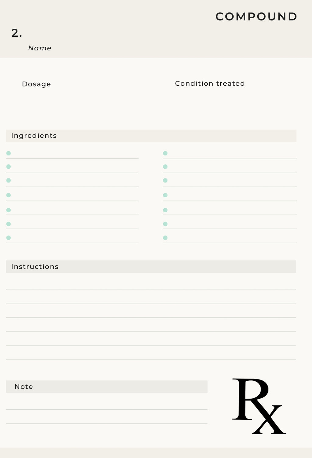 Compounding Notebook:  A Legacy Keepsake for Pharmacists | Pharmacy Retirement Gift | Compound Formula Journal | Digital Download